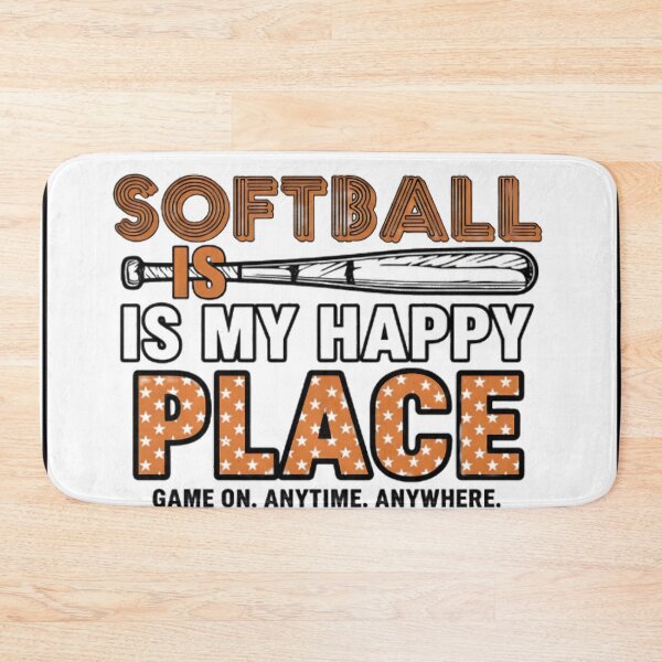 Item preview, Softball Is My Happy Place – Fun Sports Quote Design designed and sold by nzukgrv42.
