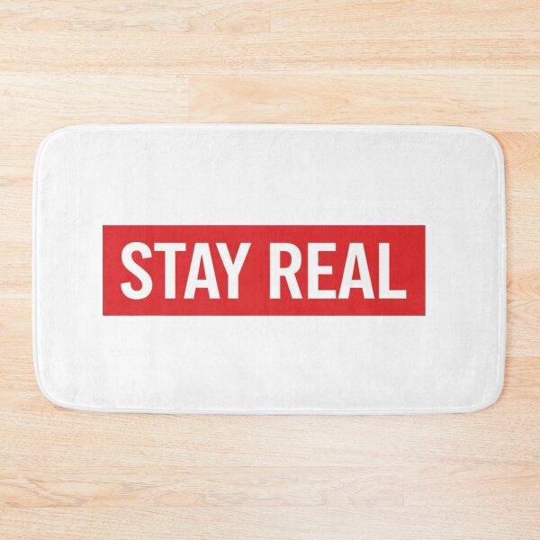 Item preview, STAY REAL Box Logo Streetwear Design – Minimal Hypebeast Typography designed and sold by Happyfreedom.