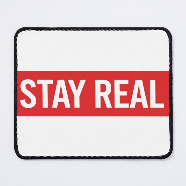 Artikelvorschau, STAY REAL Box Logo Streetwear Design – Minimale Hypebeast-Typografie entworfen und verkauft von Happyfreedom.