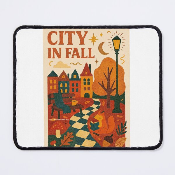 Item preview, City in Fall – Eclectic Autumnal Park Vibes designed and sold by HealerMoonHuntressDesigns.