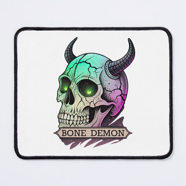 Item preview, Bone Demon – Colorful Skull Illustration designed and sold by FlowingInkArt.