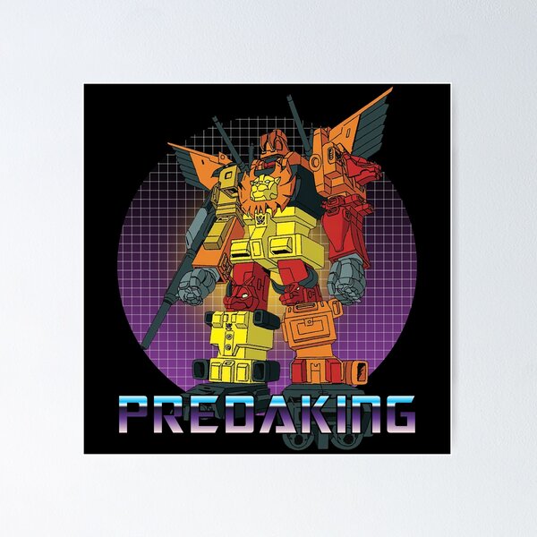 Artikelvorschau, Predaking G1 Roboter Vintage Kunst entworfen und verkauft von Retr0Tshirts.