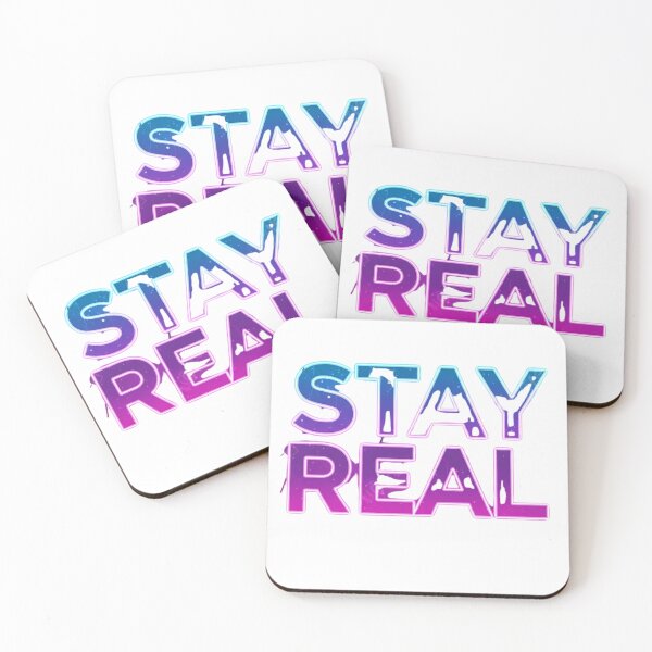Item preview, STAY REAL Neon Streetwear Typography – Cyberpunk Urban Glow designed and sold by Happyfreedom.