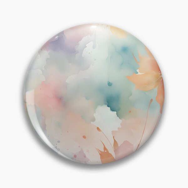 Item preview,  Watercolor Florals Pattern Pastel Gold  Blue Pink,  Feminine Romantic Elegant Pattern designed and sold by KolorellaS.