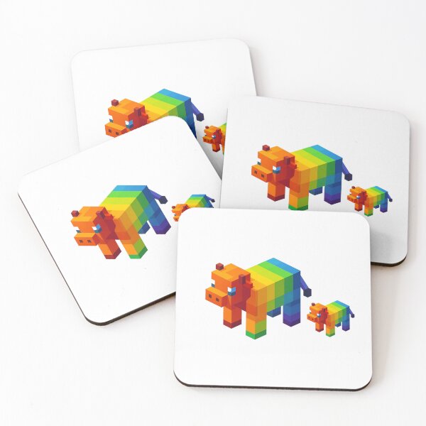 Item preview, 3d Rainbow Cow and calf designed and sold by AdiDsgn.
