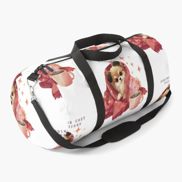 Item preview, Cozy Fall Coding Puppy with Coffee and Blanket designed and sold by Anastasiia Yurevych.