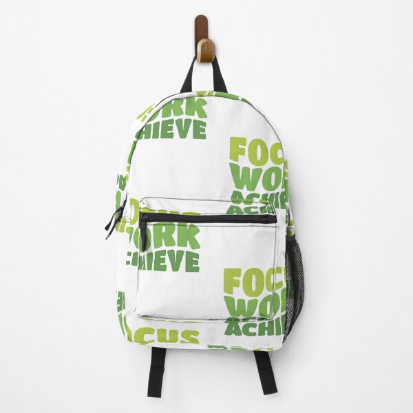 Item preview, Focus Work Achieve Wavy Text Design | Motivational Retro Wave Typography | Positive Quote Graphic designed and sold by PnrArtDesign.