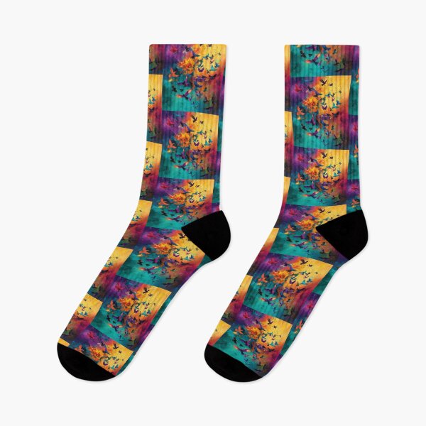 Item preview, Colorful  Birds  Taking Flight Artwork  designed and sold by NivyasArtistry.