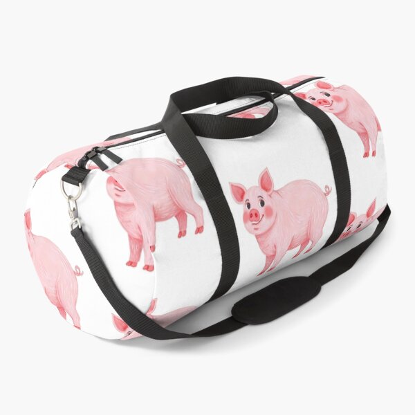 Artikelvorschau, Lächelndes rosa Schwein – Niedliche Bauernhoftierillustration entworfen und verkauft von Sandy's Cheeky Studio.