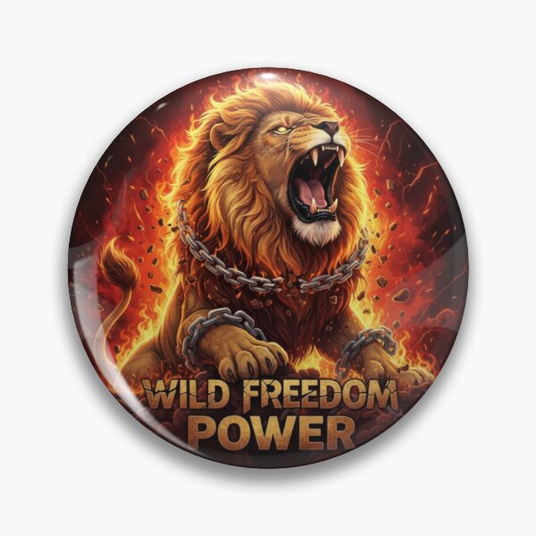 Item preview, Fiery Lion of Wild Freedom Power designed and sold by PrintBreeze.
