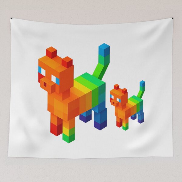 Item preview, 3d Rainbow Cat and kitten designed and sold by AdiDsgn.