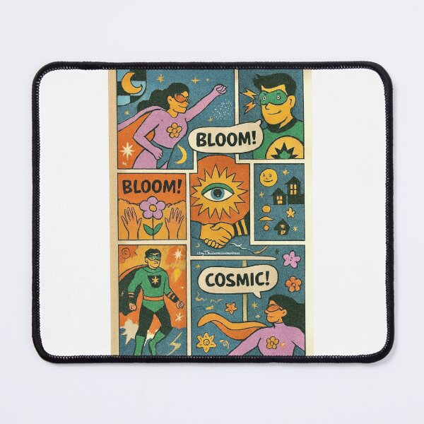 Item preview, Superhero Duo – Eclectic Comic Page with Cosmic Powers designed and sold by HealerMoonHuntressDesigns.