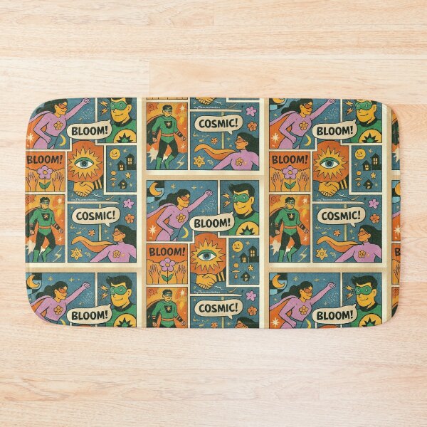 Item preview, Superhero Duo – Eclectic Comic Page with Cosmic Powers designed and sold by HealerMoonHuntressDesigns.