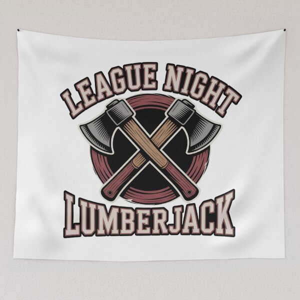 Item preview, League Night Lumberjack Crossed Hatchets Badge designed and sold by Blok45.