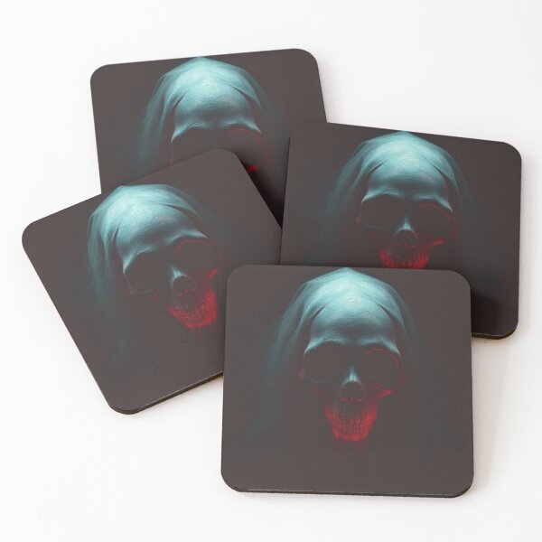 Item preview, Neon Red Ghost Skull - Spooky Halloween Art" designed and sold by BSL-STORE.