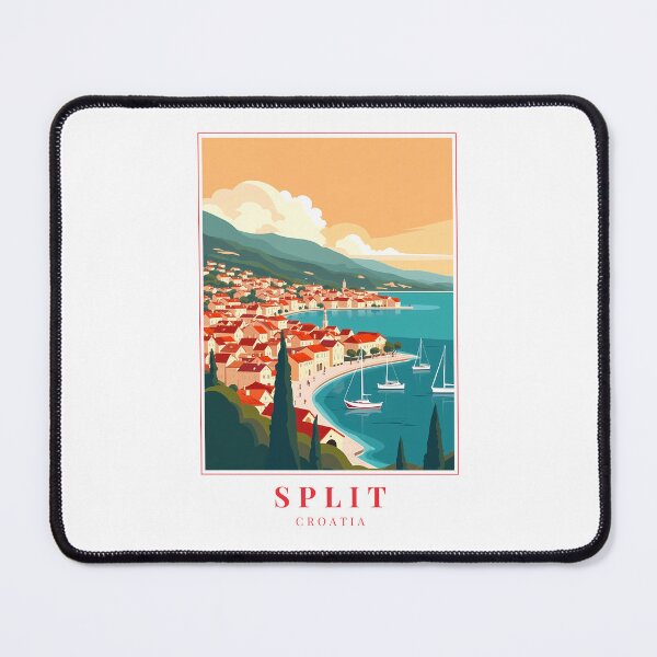 Item preview, Split Croatia Illustration – Historic Skyline, Coastal Streets & Roman Heritage designed and sold by MapMyMiles.