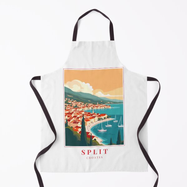 Item preview, Split Croatia Illustration – Historic Skyline, Coastal Streets & Roman Heritage designed and sold by MapMyMiles.