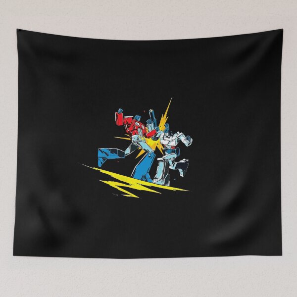 Item preview, rime Epic Robot Battle Scene designed and sold by Retr0Tshirts.