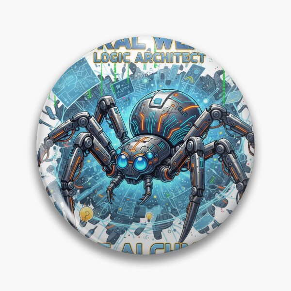 Item preview, Neural Weaver – Cyberpunk Code Alchemist Spider designed and sold by ValeronPrints.