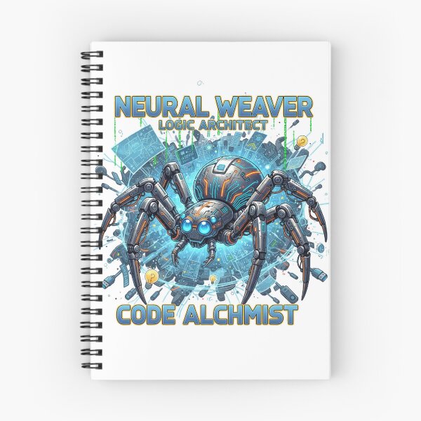 Item preview, Neural Weaver – Cyberpunk Code Alchemist Spider designed and sold by ValeronPrints.
