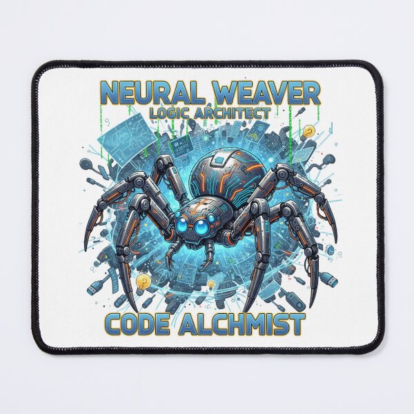 Item preview, Neural Weaver – Cyberpunk Code Alchemist Spider designed and sold by ValeronPrints.