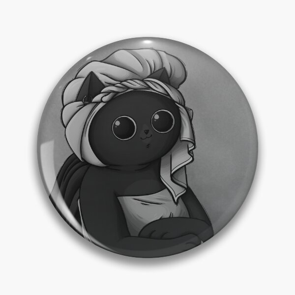 Item preview, portrait of meowdeleine [black and white] designed and sold by BaksuzArt.