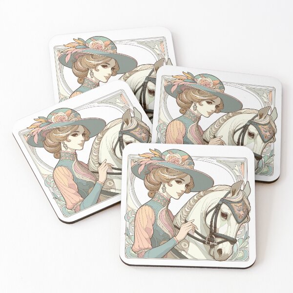 Item preview, Dressage horse noble Art Nouveau gift designed and sold by Pineapple-Tree.
