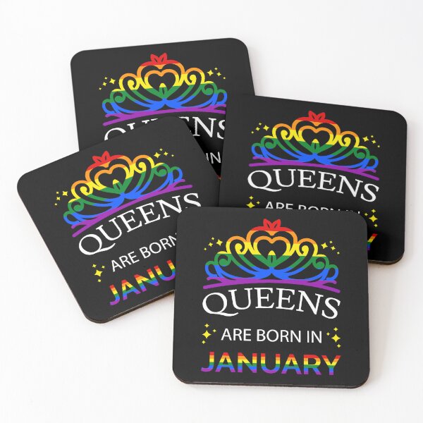 Item preview,  LGBT Queens Are Born In January I - Pride Flag Colors designed and sold by Lemon Pepper.