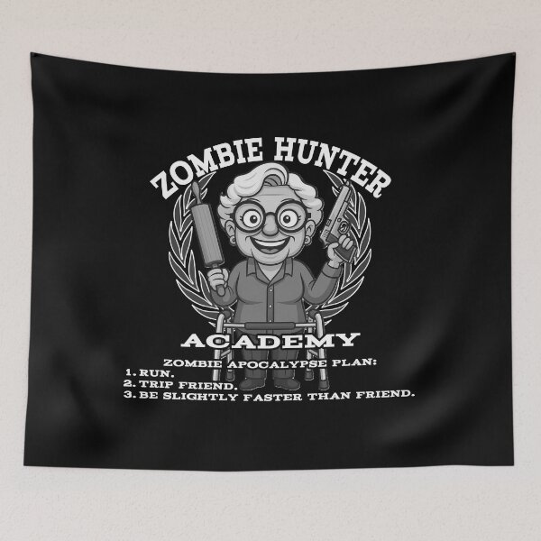 Item preview, Zombie Hunter Academy – Grandma’s Apocalypse Survival Plan designed and sold by A-T-H.
