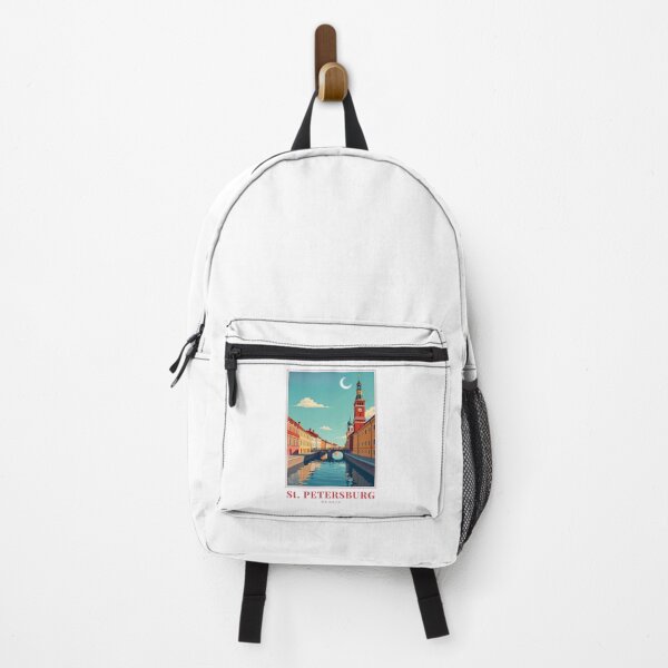 Item preview, St. Petersburg Russia Illustration – Historic Skyline, Imperial Streets & Winter Charm designed and sold by MapMyMiles.