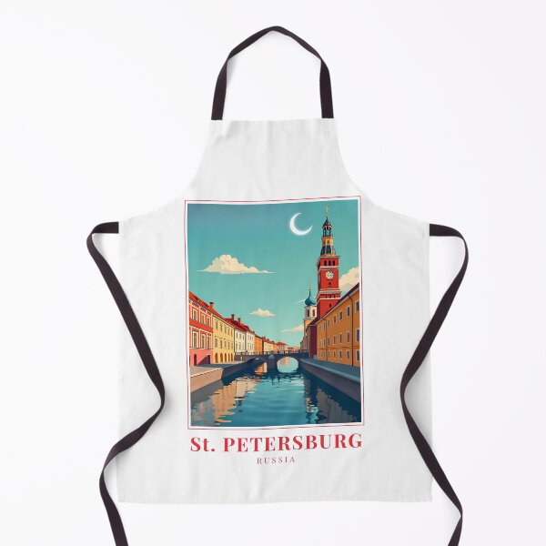 Item preview, St. Petersburg Russia Illustration – Historic Skyline, Imperial Streets & Winter Charm designed and sold by MapMyMiles.