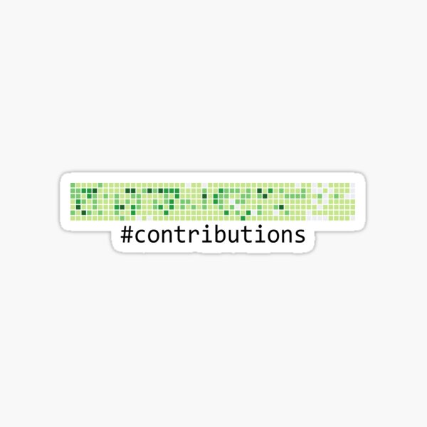 Github Logo: Contributions Sticker