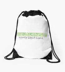 Github Logo: Contributions Drawstring Bag