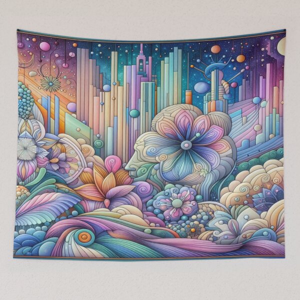 Item preview, Art Deco Cosmos – surreal floral fusion in dreamlike elegance and poetic abstraction designed and sold by FotoworldEdel.