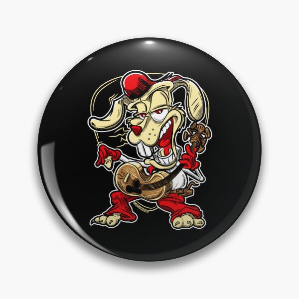 Item preview, Cartoon Dog Banjo Skull Red Boots Punk Attitude designed and sold by Witchwayto254.