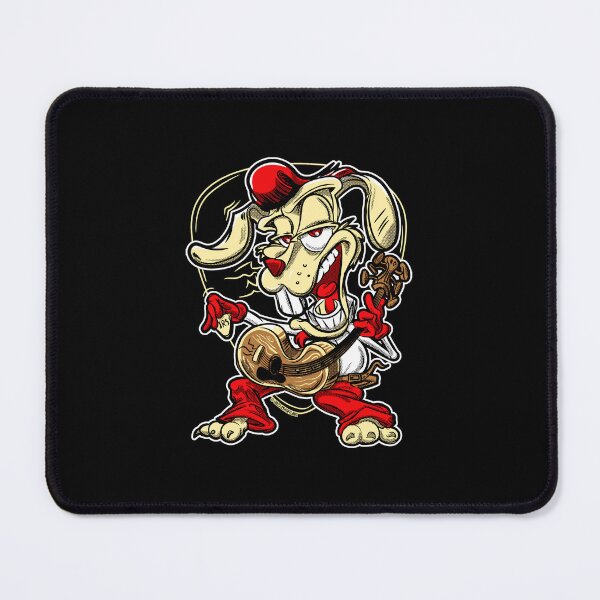Item preview, Cartoon Dog Banjo Skull Red Boots Punk Attitude designed and sold by Witchwayto254.