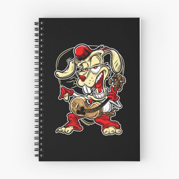 Item preview, Cartoon Dog Banjo Skull Red Boots Punk Attitude designed and sold by Witchwayto254.