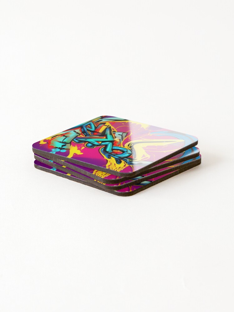 Thumbnail 4 of 5, Coasters (Set of 4), Abstract multicolor designed and sold by RAISC.