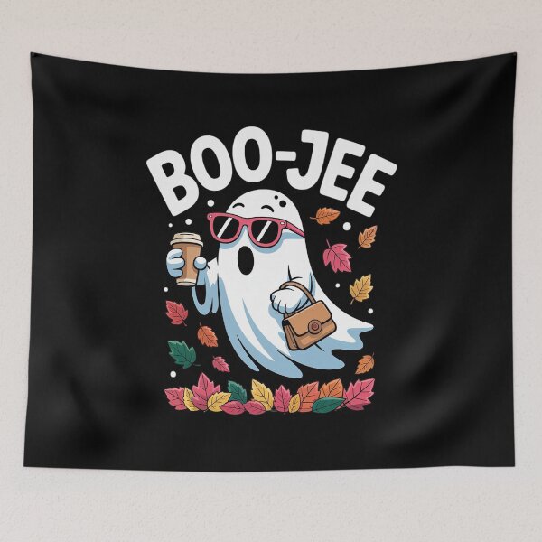 Item preview, Cute Boo JEE Ghost Coffee Leopard Halloween designed and sold by JulienAureo.
