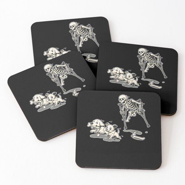 Item preview, Skeleton Chasing Dog, Halloween Dog designed and sold by GuyWithtPie.