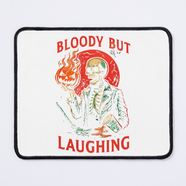 Item preview, Bloody But Laughing – Skeleton Snack Break Tee – Halloween Classic T-Shirt designed and sold by inkfluenceart.