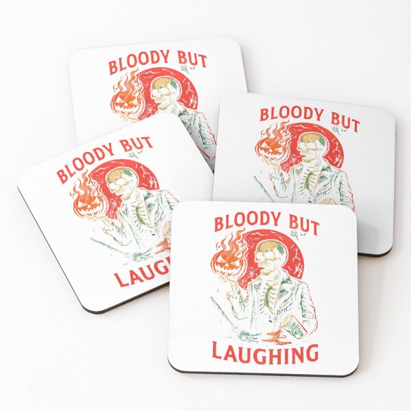 Item preview, Bloody But Laughing – Skeleton Snack Break Tee – Halloween Classic T-Shirt designed and sold by inkfluenceart.