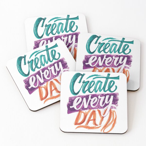 Item preview, Create Every Day | Motivational Minimal Creative Lifestyle Quote Design designed and sold by NiDoya.