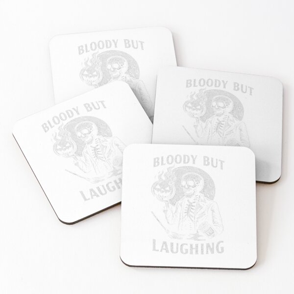Item preview, Bloody But Laughing – Skeleton Snack Break Tee – Halloween Classic T-Shirt designed and sold by inkfluenceart.