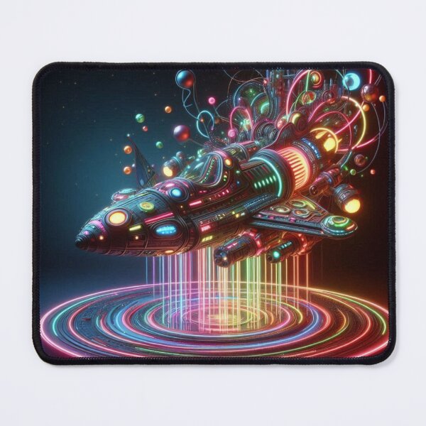 Item preview, Fantastic neon spaceship  designed and sold by Dogandesighn.