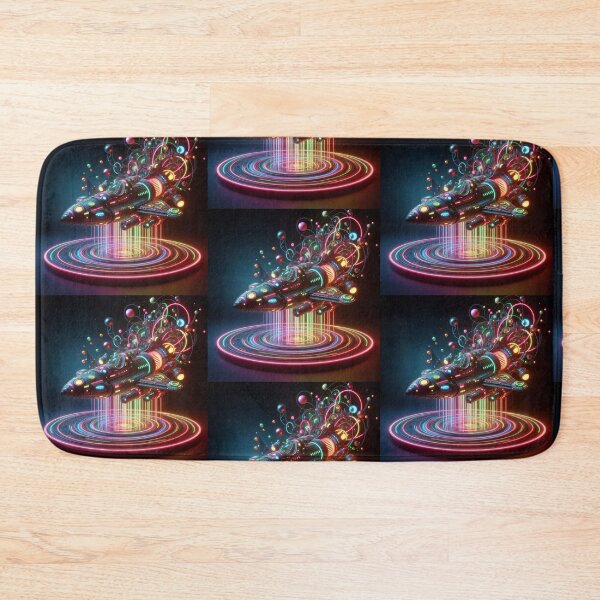 Item preview, Fantastic neon spaceship  designed and sold by Dogandesighn.