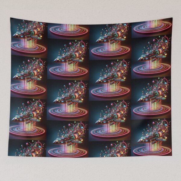 Item preview, Fantastic neon spaceship  designed and sold by Dogandesighn.