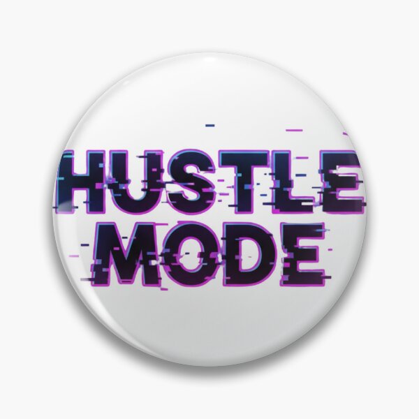 Item preview, HUSTLE MODE Glitch Typography – Futuristic Cyberpunk Streetwear Design designed and sold by Happyfreedom.
