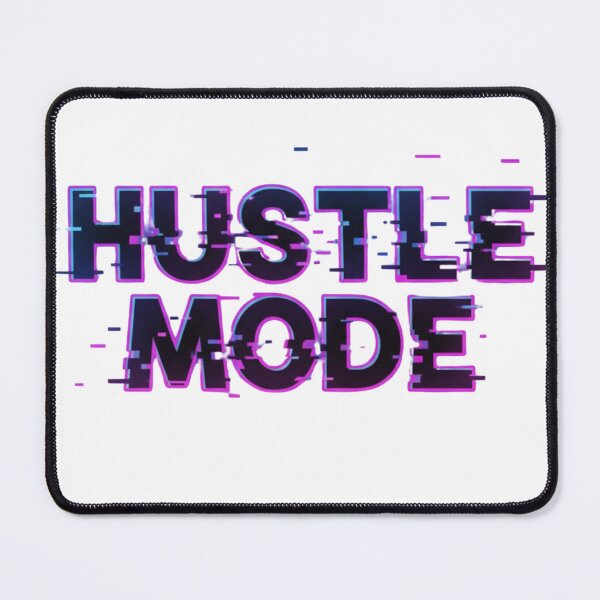 Item preview, HUSTLE MODE Glitch Typography – Futuristic Cyberpunk Streetwear Design designed and sold by Happyfreedom.