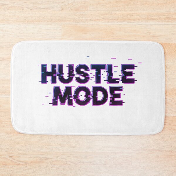 Item preview, HUSTLE MODE Glitch Typography – Futuristic Cyberpunk Streetwear Design designed and sold by Happyfreedom.